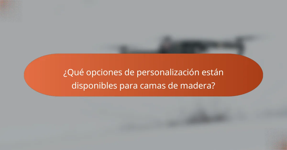 ¿Qué opciones de personalización están disponibles para camas de madera?